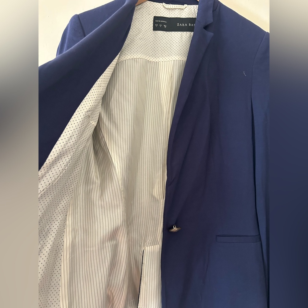 Zara Basic Navy Blazer - image 4